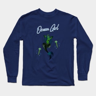 Mermaid The Ocean Girl Long Sleeve T-Shirt